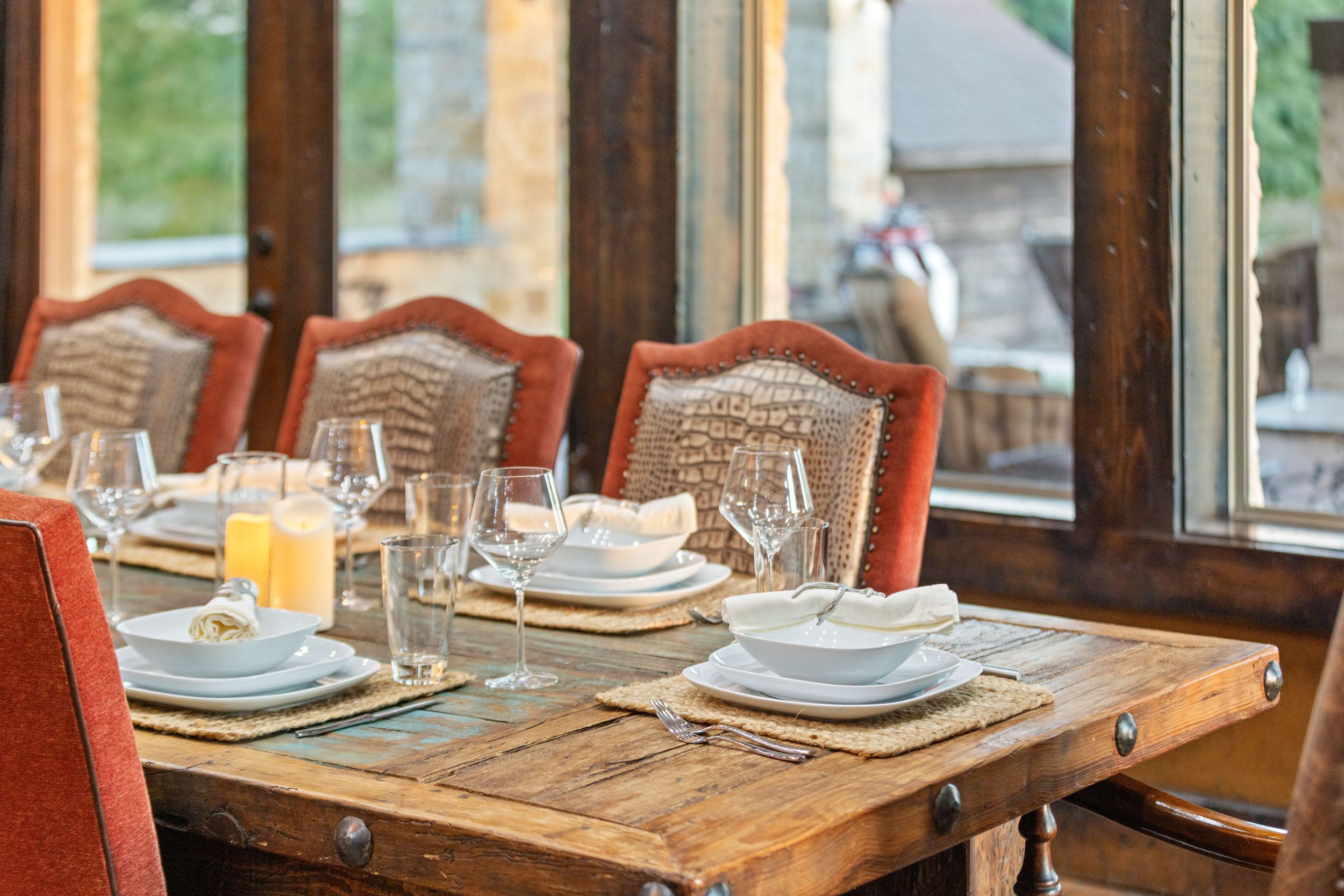 Dining at the Sullivan Whitetail Ranch